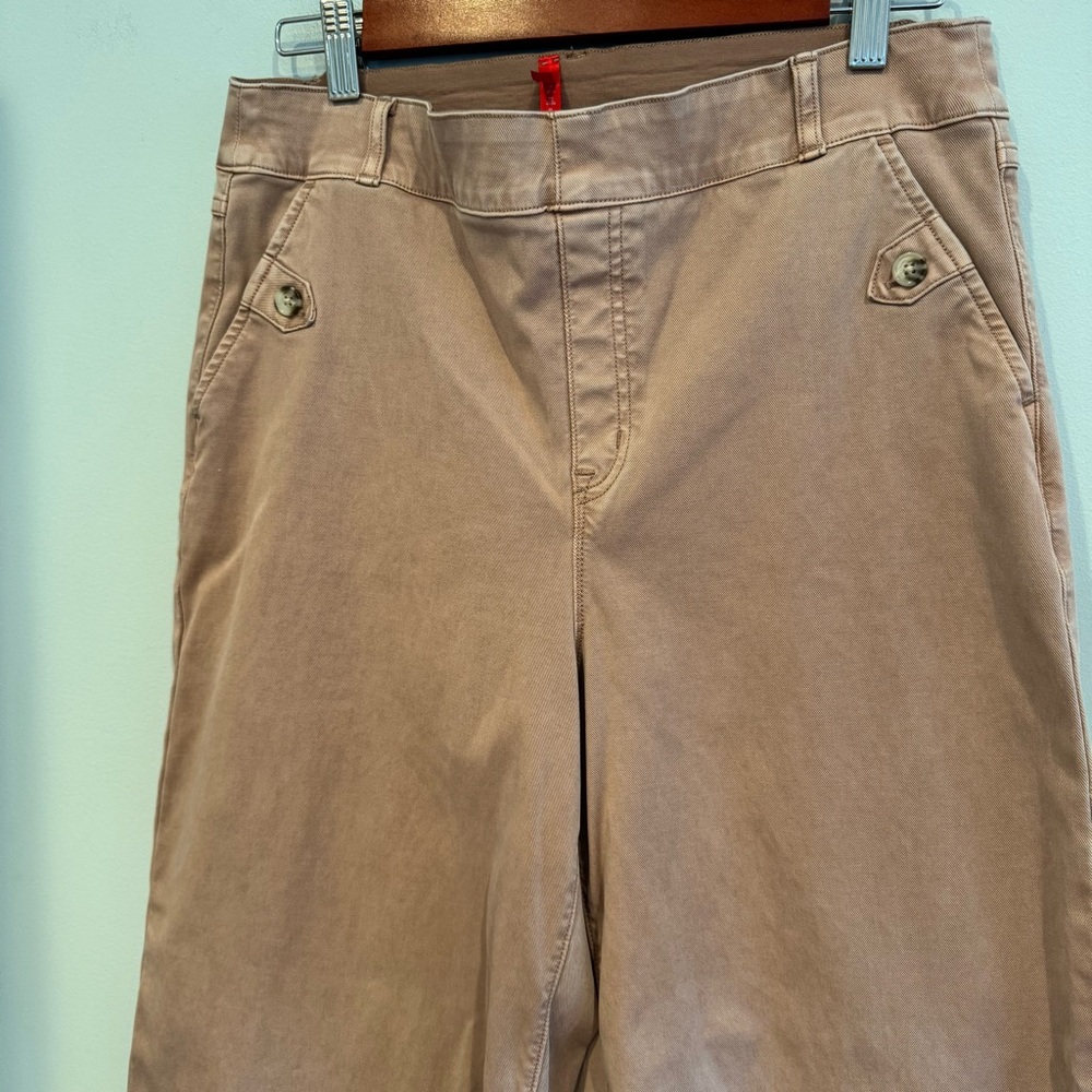 SPANX Women's Twill Cropped Wide Leg Pants Size XL - Picture 2 of 6